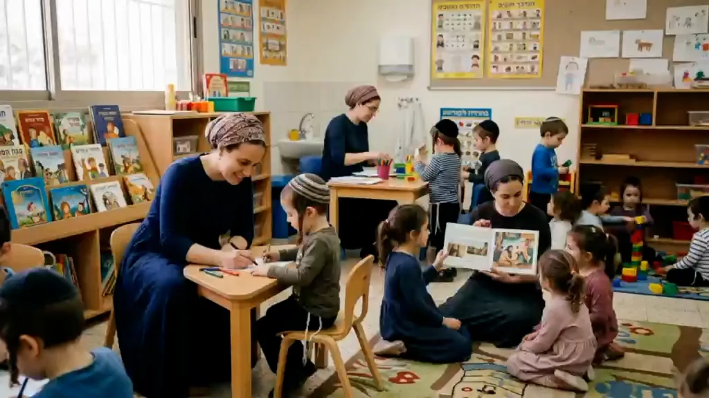 גננות וילדים בגן בקרית יגל ליבי (הדמיה)