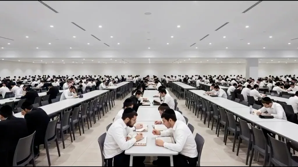 אולם מסעדת החסד בקרית יגל ליבי, מלא סועדים (הדמיה)